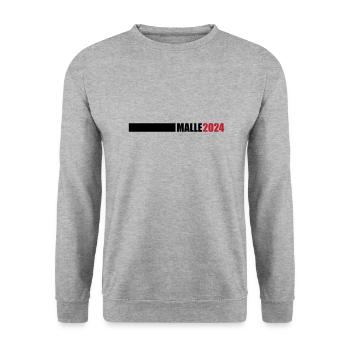Malle 2024 Mallorca - Unisex Pullover - Weißgrau meliert - Vorne - Alina (178cm) & Michal (187cm)