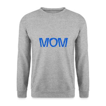 MOM. MAMAN. FÊTE DES MÈRES. BONNE FÊTE MAMAN - Sweat-shirt Unisexe - gris chiné - Devant - Alina (178cm) & Michal (187cm)