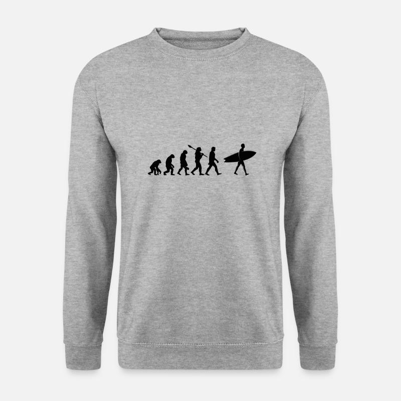 Surf evolution - Unisex Sweatshirt - salt & pepper