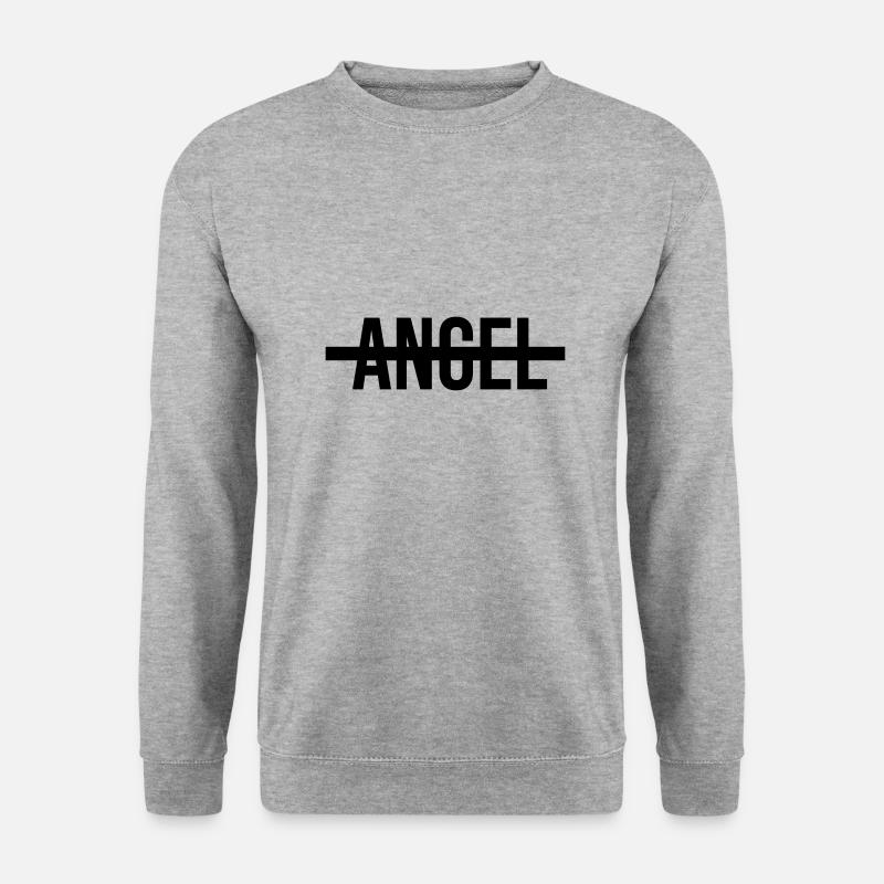 No Angel - Unisex Pullover - Weißgrau meliert