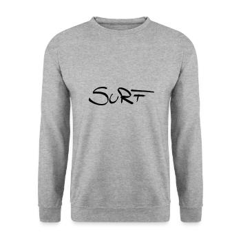 SURFER - Sweat-shirt Unisexe - gris chiné - Devant - Alina (178cm) & Michal (187cm)