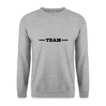 Team Linie - Unisex Pullover - Weißgrau meliert - Vorne - Alina (178cm) & Michal (187cm)