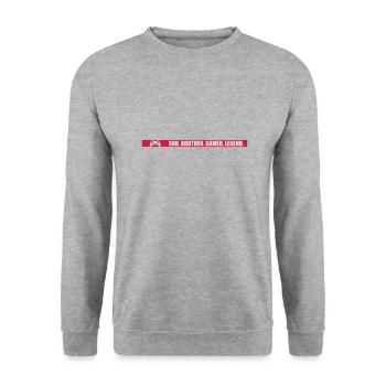 son brother gamer legend - Unisex Pullover - Weißgrau meliert - Vorne - Alina (178cm) & Michal (187cm)