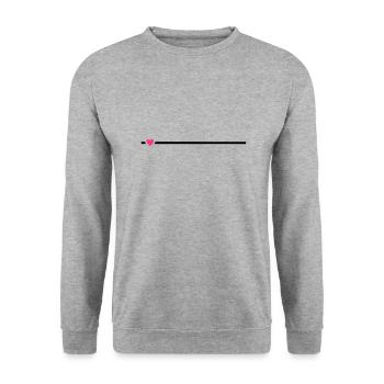 Linie Herz Liebe Bester Beste Mutter Vater Formen - Unisex Pullover - Weißgrau meliert - Vorne - Alina (178cm) & Michal (187cm)