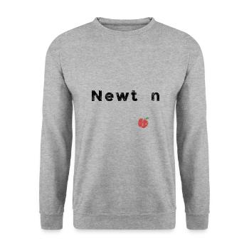 Isaac Newton - Unisex Pullover - Weißgrau meliert - Vorne - Alina (178cm) & Michal (187cm)