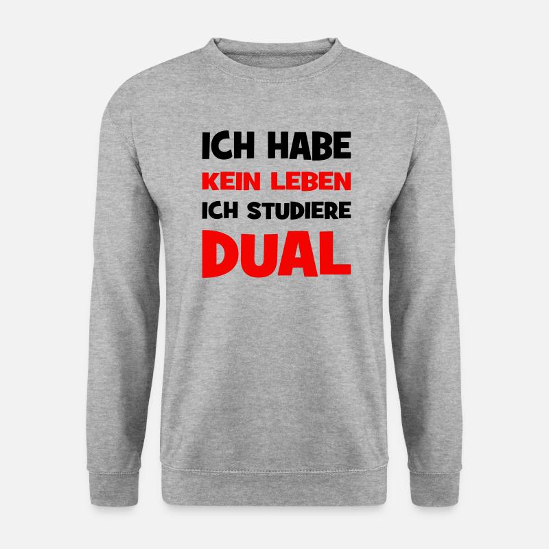 Duales Studium - Unisex Pullover - Weißgrau meliert