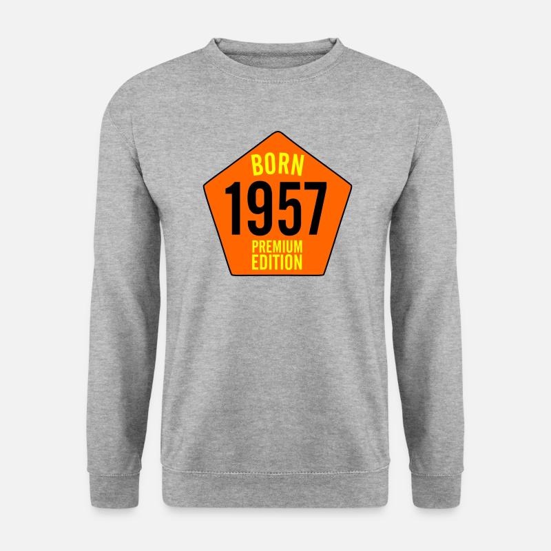 jahrgang1957_09 - Unisex Pullover - Weißgrau meliert