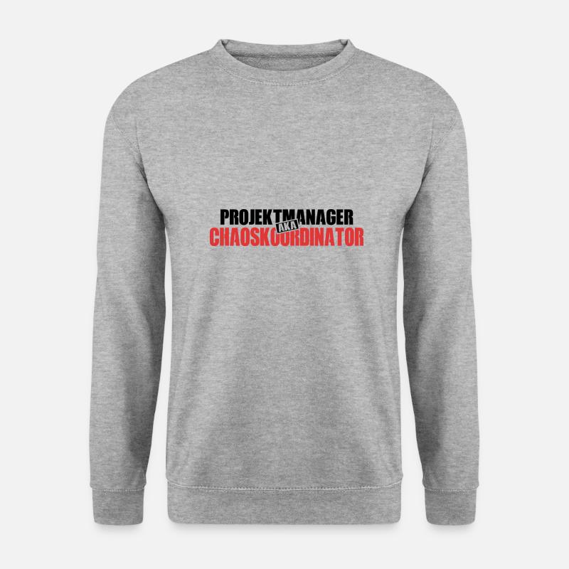 Projektmanager Deadline Projektmanagement Chaos - Unisex Pullover - Weißgrau meliert