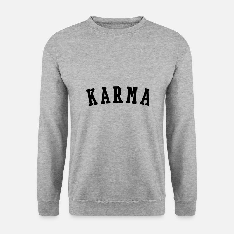 KARMA - Unisex Pullover - Weißgrau meliert
