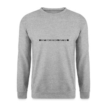 Date Mistakes Zitat Logo - Unisex Pullover - Weißgrau meliert - Vorne - Alina (178cm) & Michal (187cm)