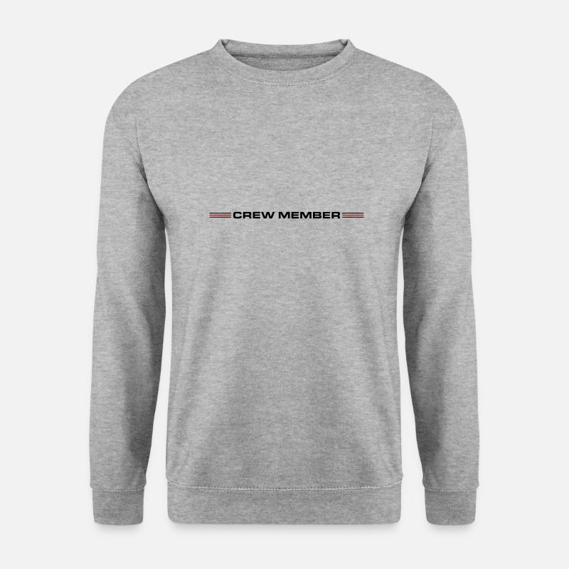 Crew Mitglied - Unisex Pullover - Weißgrau meliert