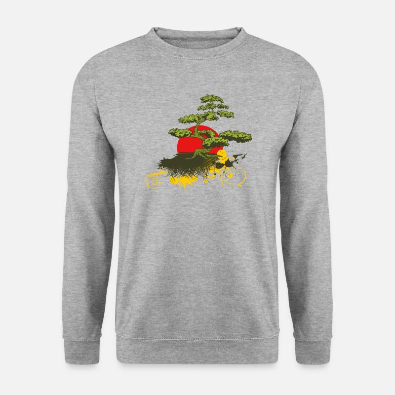 Bonsai - Unisex Pullover - Weißgrau meliert