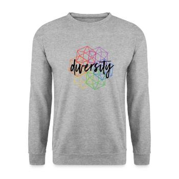 Diversité Gay Pride LGBT - Sweat-shirt Unisexe - gris chiné - Devant - Alina (178cm) & Michal (187cm)