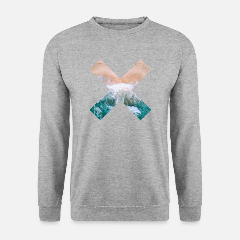 Cross Ocean - Unisex Pullover - Weißgrau meliert