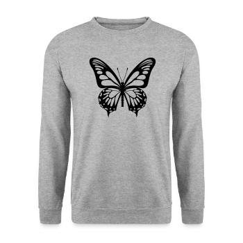 Papillon - Sweat-shirt Unisexe - gris chiné - Devant - Alina (178cm) & Michal (187cm)