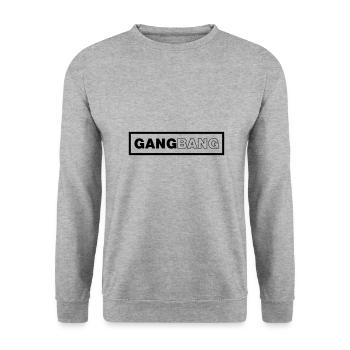 GANG BANG - Sweat-shirt Unisexe - gris chiné - Devant - Alina (178cm) & Michal (187cm)