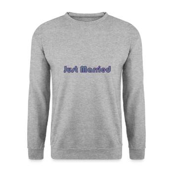 ICH LIEBE DICH. HEILIGER VALENTINSTAG. Junggesellinnenabschied. LIEBE. ICH LIEBE DICH. - Unisex Pullover - Weißgrau meliert - Vorne - Alina (178cm) & Michal (187cm)