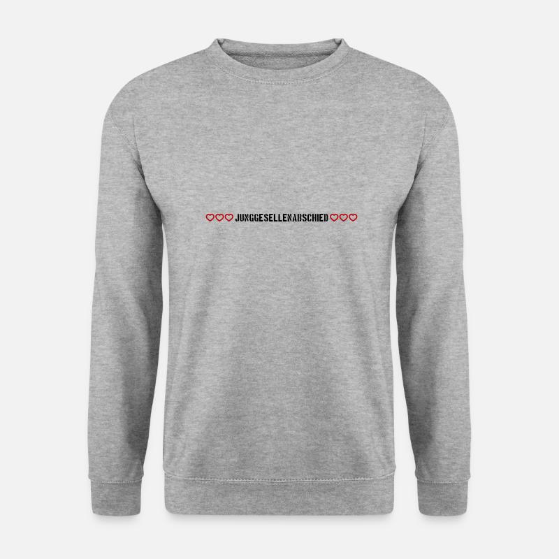 Junggesellenabschied herzchen - Unisex Pullover - Weißgrau meliert