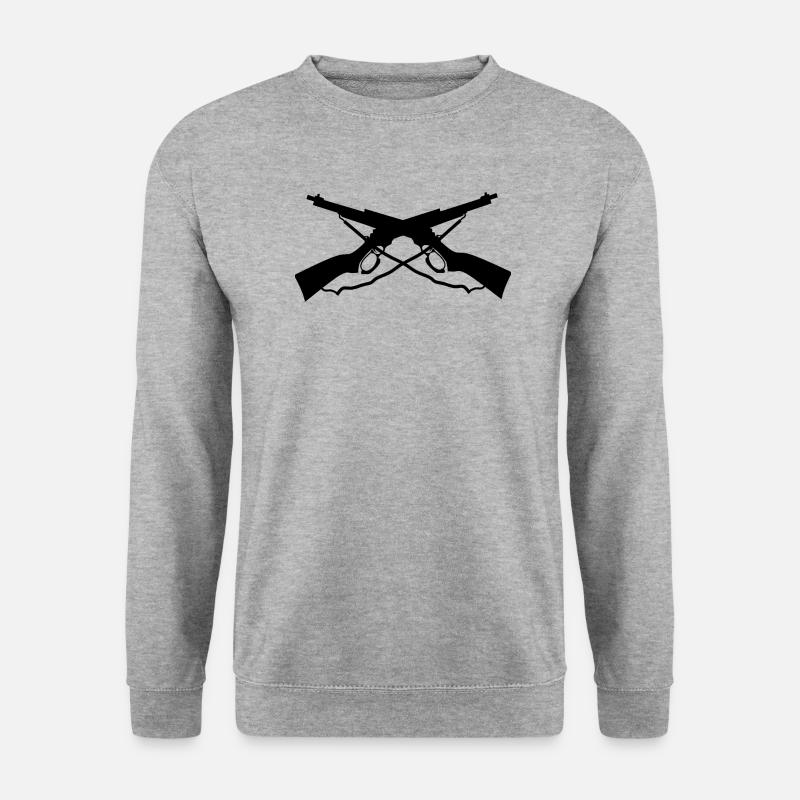 Crossover-Schrotflinten - Unisex Pullover - Weißgrau meliert