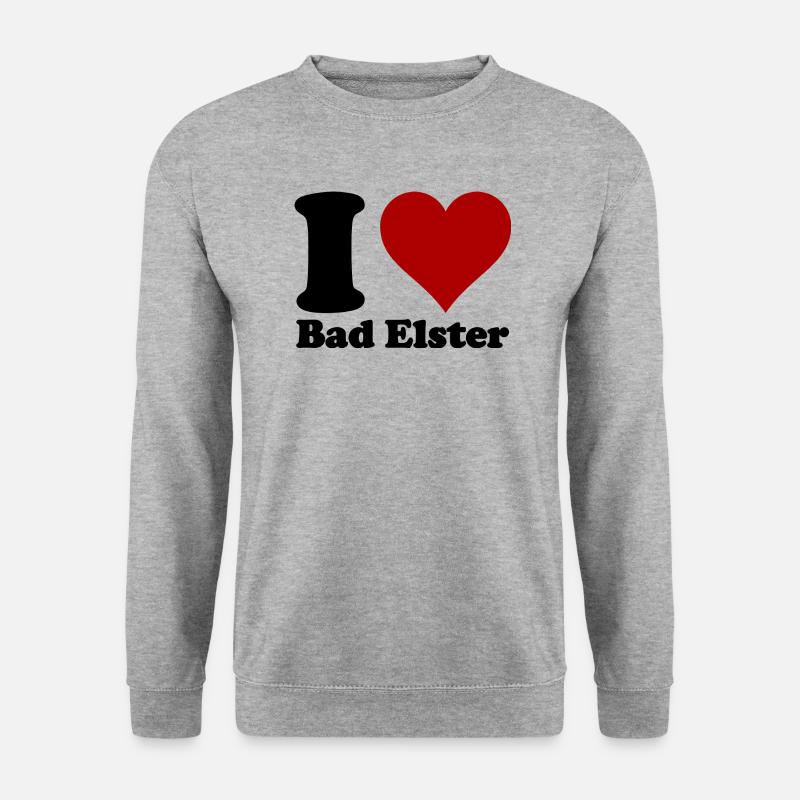 I Love Bad Elster - Unisex Pullover - Weißgrau meliert