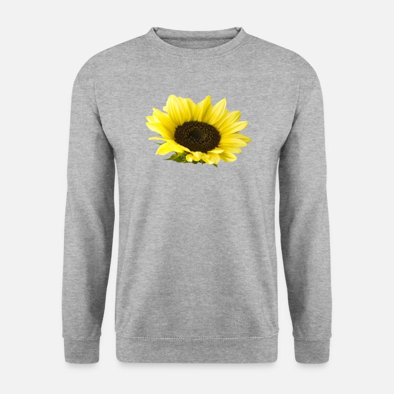 Sonnenblume - Unisex Pullover - Weißgrau meliert