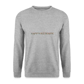 RETRAITE. RETRAITE. RETRAITEE. SENIOR. MAMIE. PAPY - Sweat-shirt Unisexe - gris chiné - Devant - Alina (178cm) & Michal (187cm)