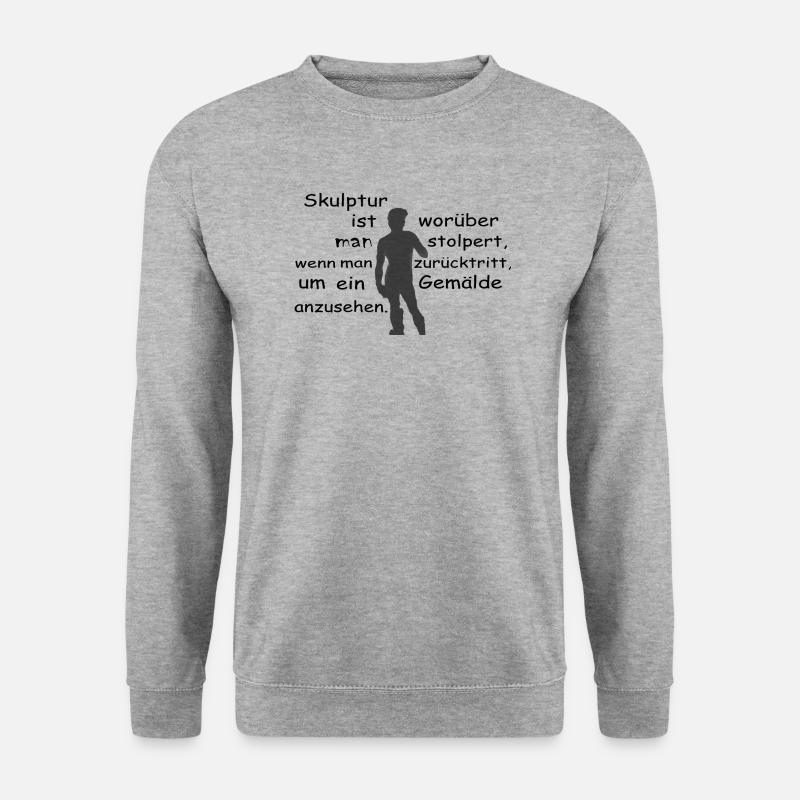 skulptur ist 4 - Unisex Pullover - Weißgrau meliert