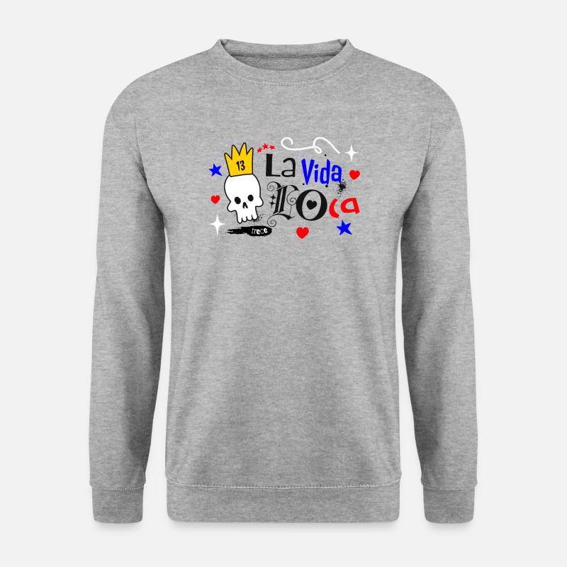La Vida… - Unisex Pullover - Weißgrau meliert