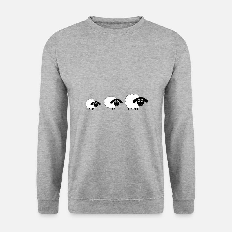 Schafe - Unisex Pullover - Weißgrau meliert