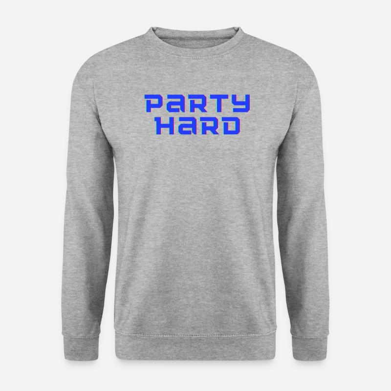 Party Hard - Unisex Pullover - Weißgrau meliert