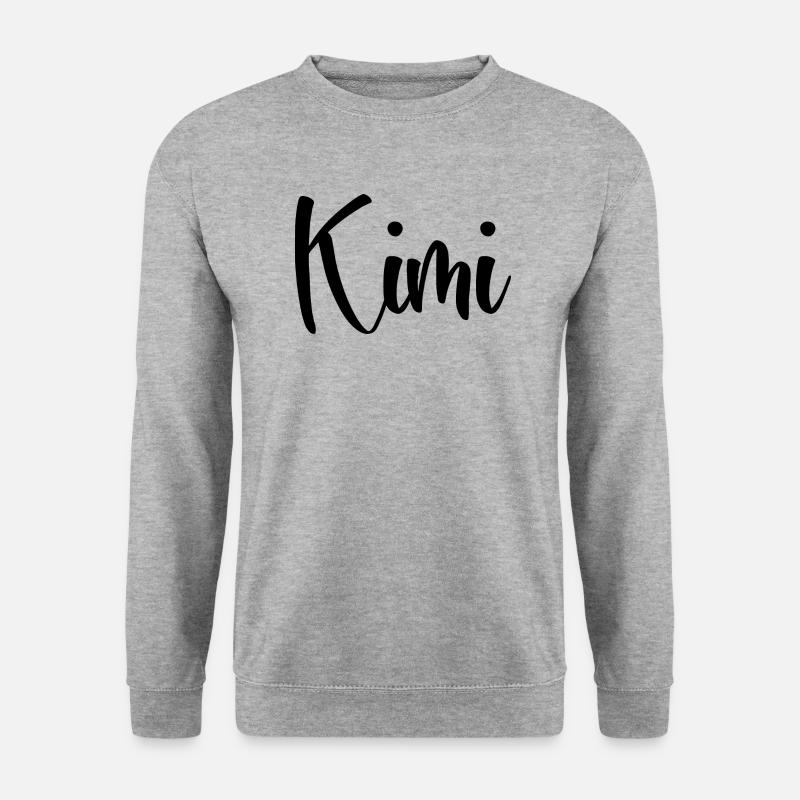 Name - Kim - Unisex Pullover - Weißgrau meliert