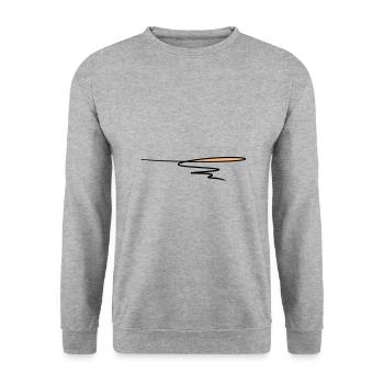 Decorative line. Text decoration. Hand drawn. - Unisex Sweatshirt - salt & pepper - Front - Alina (178cm) & Michal (187cm)