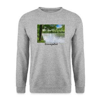 Foto Art Design für Fashion und Accessoires - Unisex Pullover - Weißgrau meliert - Vorne - Alina (178cm) & Michal (187cm)
