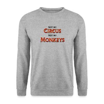 Not my Circus, not my monkeys - Unisex Sweatshirt - salt & pepper - Front - Alina (178cm) & Michal (187cm)
