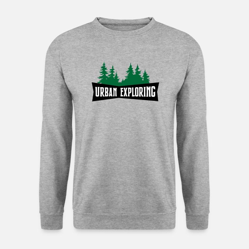 Urban Exploring - Unisex Pullover - Weißgrau meliert