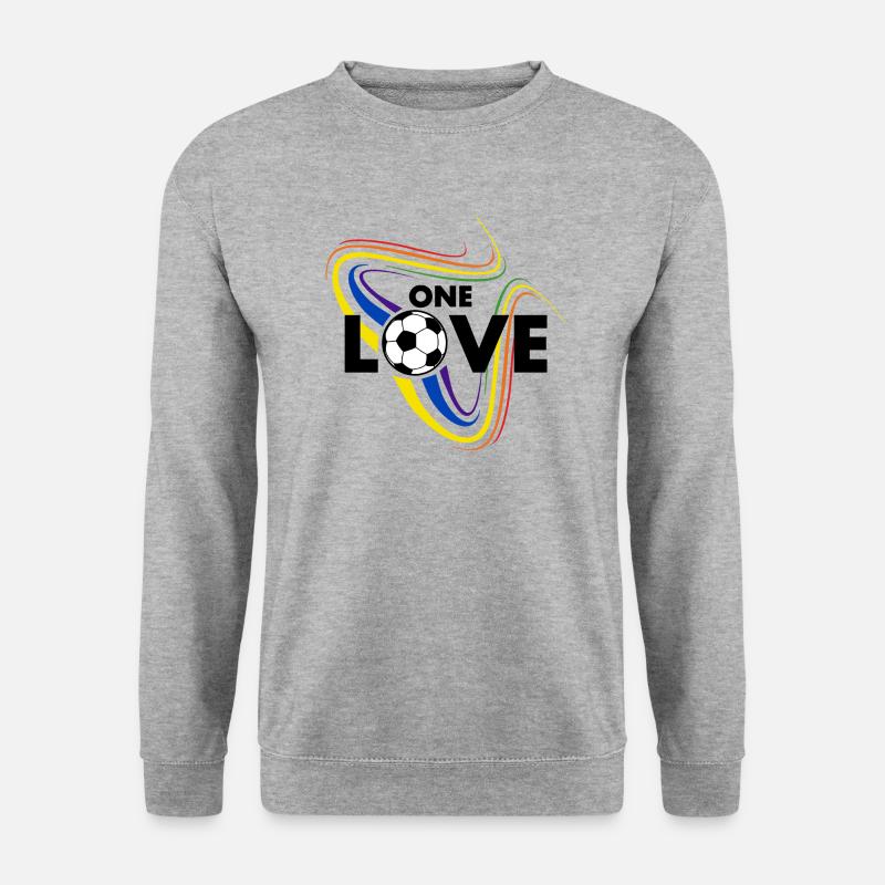 one love Fußball Pride - Unisex Pullover - Weißgrau meliert