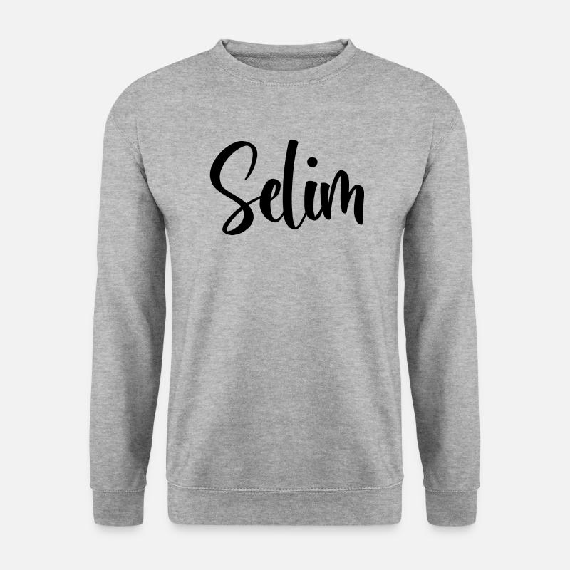 Name - Selim - Unisex Pullover - Weißgrau meliert