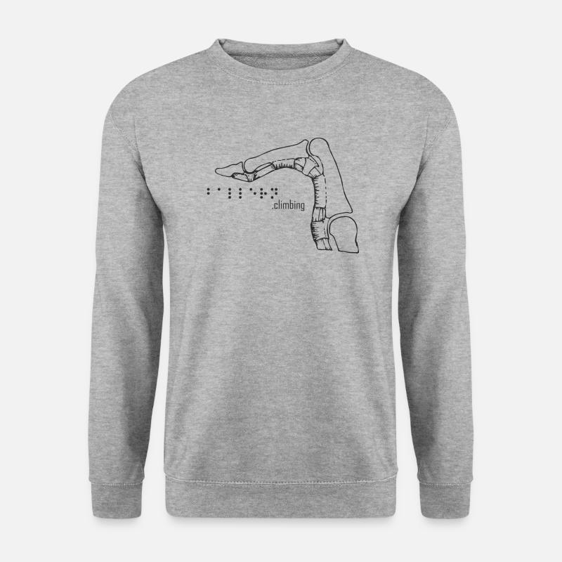 Crimp1 braille - Unisex Pullover - Weißgrau meliert