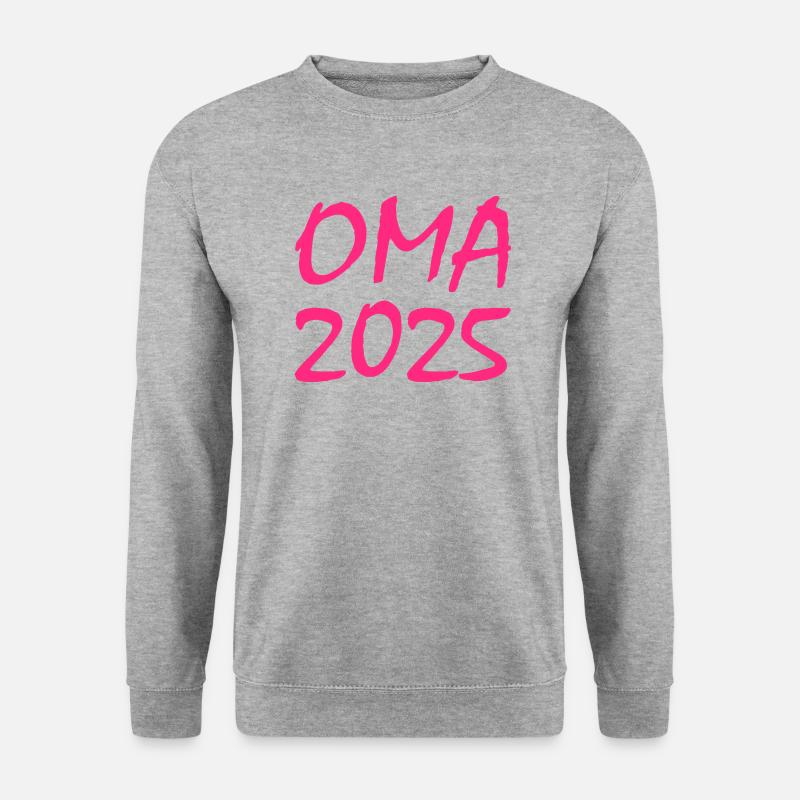 Oma 2025 - Unisex Pullover - Weißgrau meliert