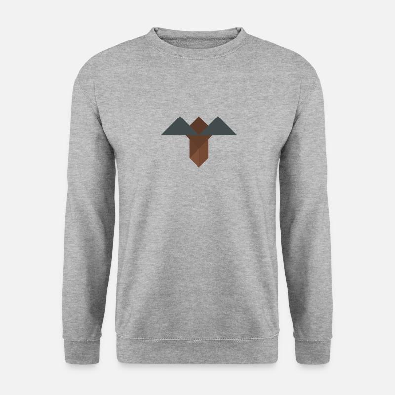 Spitzhacke - Tangram - Unisex Pullover - Weißgrau meliert