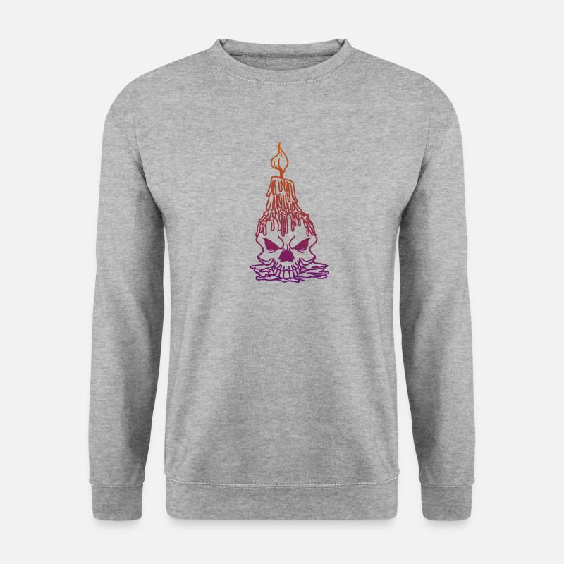 bunter totenkopf skull - Unisex Pullover - Weißgrau meliert