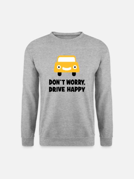Auto fahren - Unisex Pullover - Weißgrau meliert