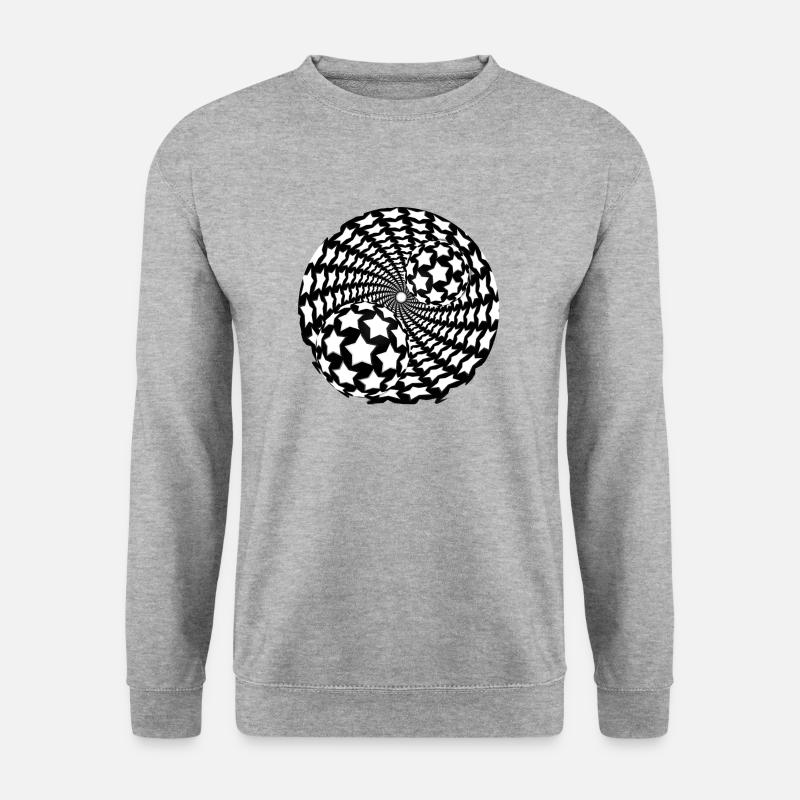 Optische Täuschung Wirbel - Unisex Pullover - Weißgrau meliert