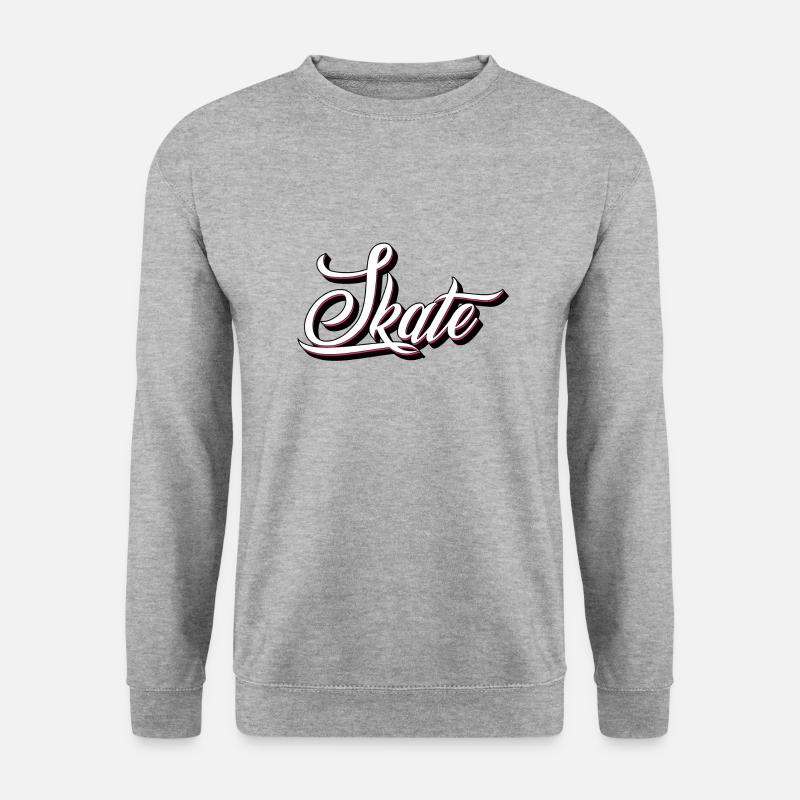 Skate Geschenk - Unisex Pullover - Weißgrau meliert