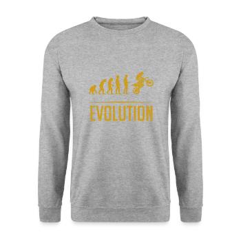 Motocross T-shirt, hoodie or pullover - Unisex Sweatshirt - salt & pepper - Front - Alina (178cm) & Michal (187cm)