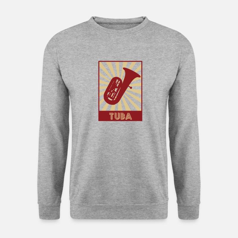 tuba - Unisex Pullover - Weißgrau meliert