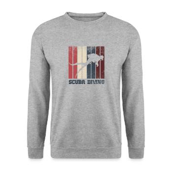 scuba diving scuba diver - Unisex Sweatshirt - salt & pepper - Front - Alina (178cm) & Michal (187cm)