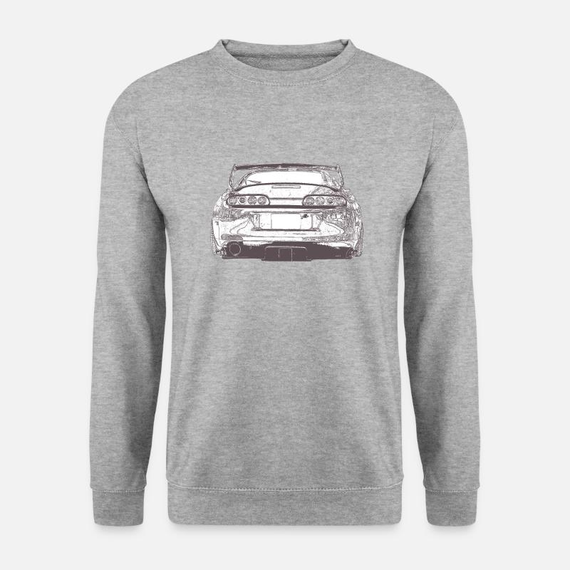 Supra Sportwagen Auto - Unisex Pullover - Weißgrau meliert