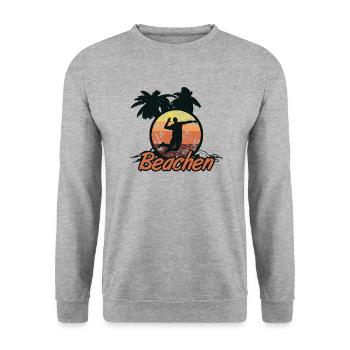 beach-volley - Sweat-shirt Unisexe - gris chiné - Devant - Alina (178cm) & Michal (187cm)