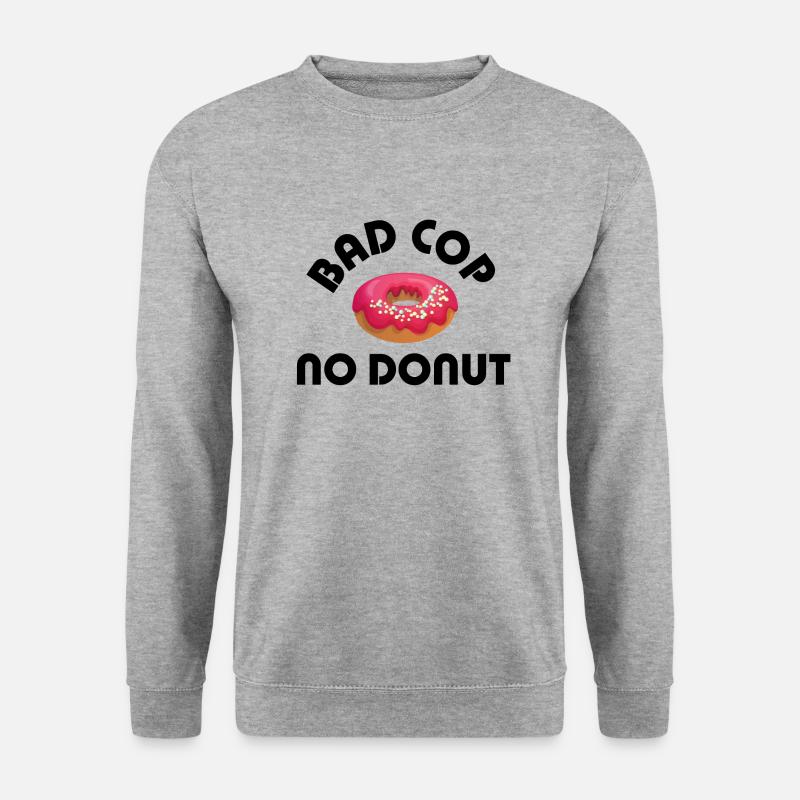 bad cop no donut - Unisex Pullover - Weißgrau meliert